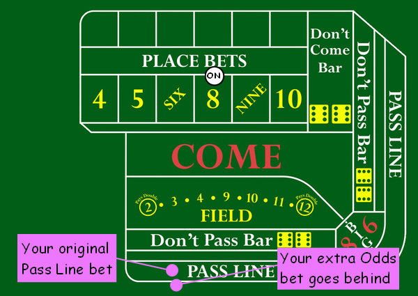 Practice Come Bet with Odds Payments 4 & 10